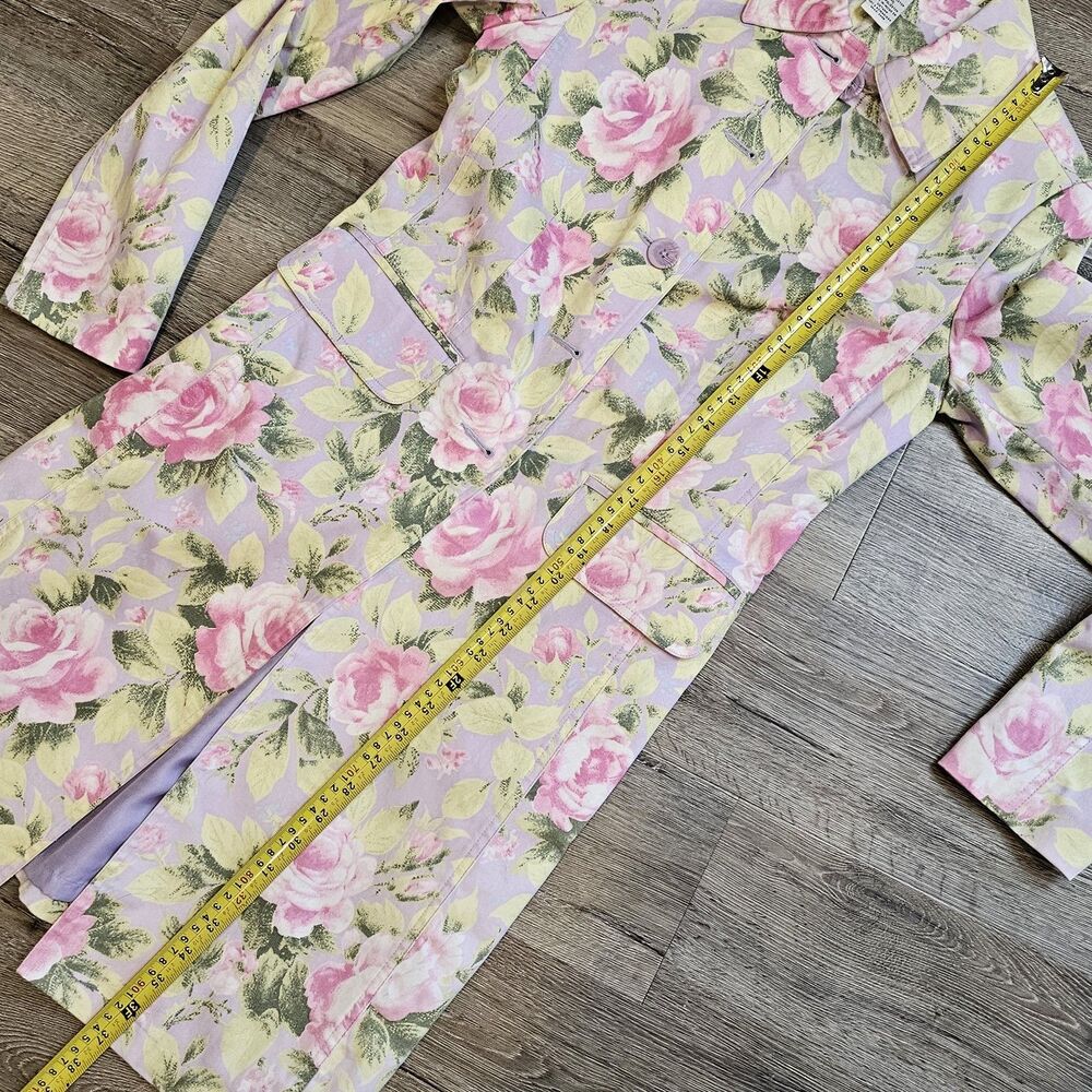 JACLYN SMITH floral spring coat pastel easter blazer jacket pink lilac S - Picture 5 of 12